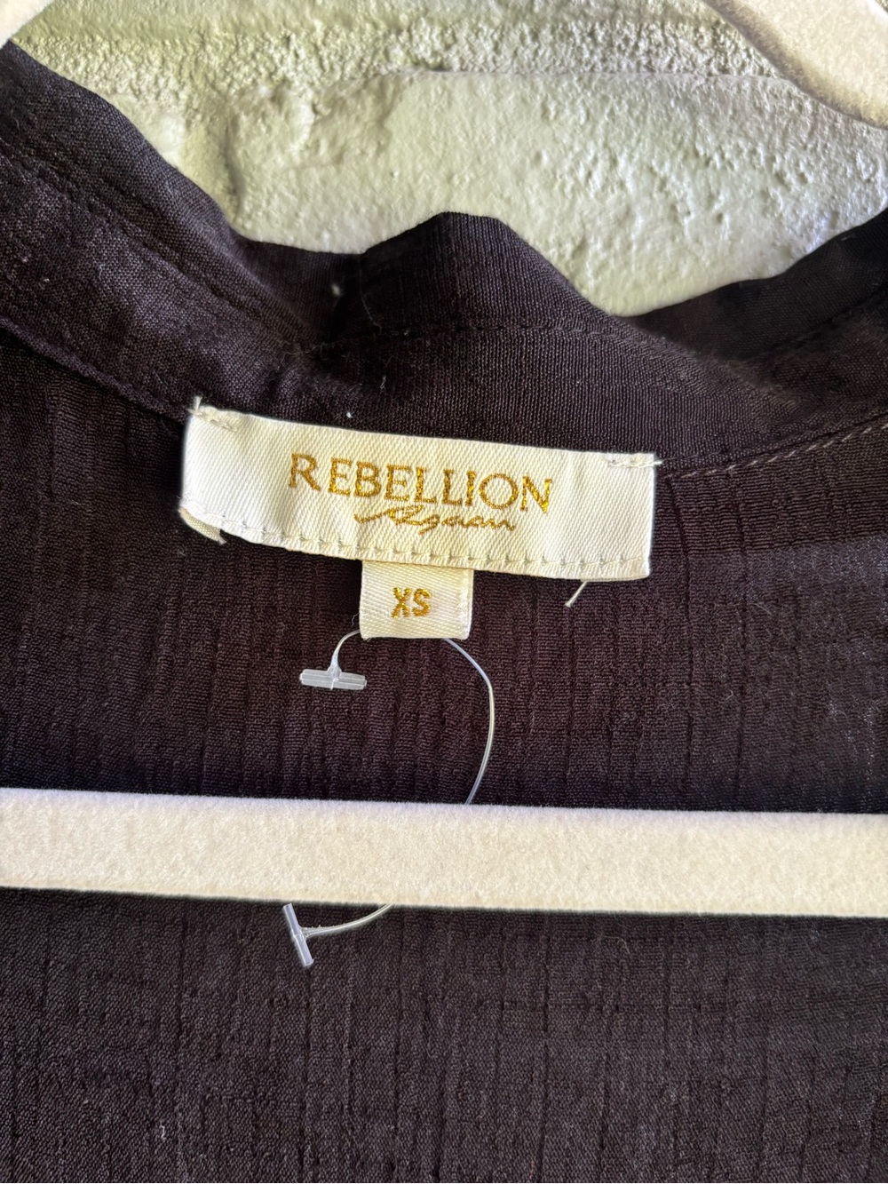 Rebellion by Reagan ladies black swim cover up  Shirt - XS NWOT